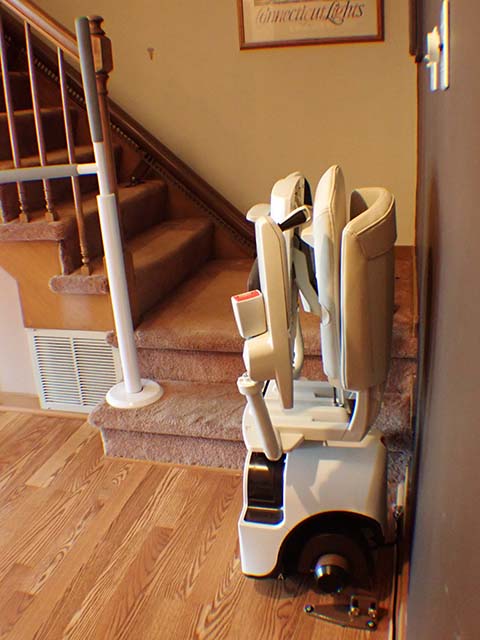Stair Lift Folded Up